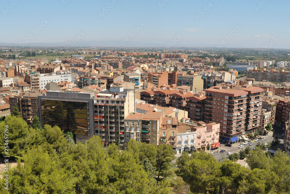 Aerial view of Lleida (Lerida) city in Catalonia, Spain