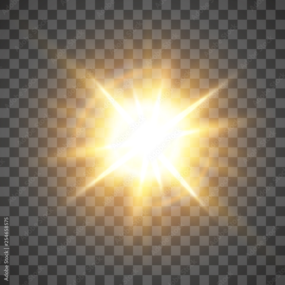 Glow light effect. Star burst with sparkles.Sun. Glow light effect. Star burst with sparkles.Sun.