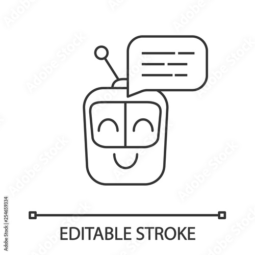 Chatbot message linear icon