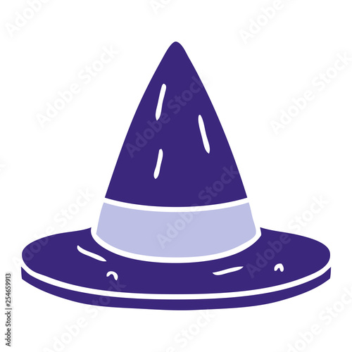 cartoon doodle of a witches hat