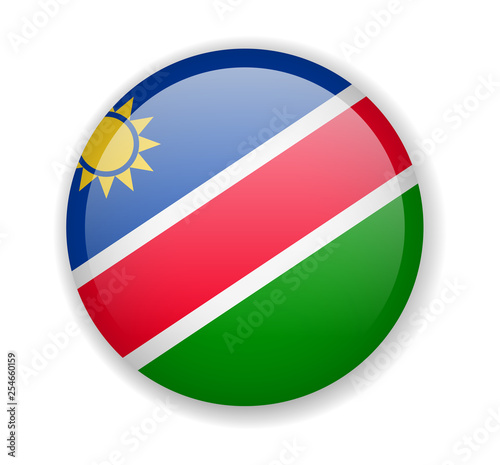 Free Download Namibia flag round bright icon on a white background - GFXLoad
