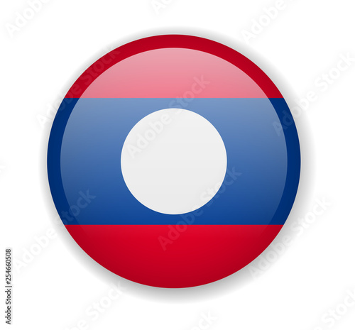 Laos flag round bright icon on a white background Free Download Laos flag round bright icon on a white background - GFXLoad