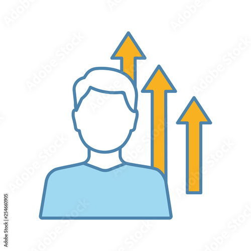 Personal growth color icon