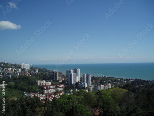 view of the city Sochi panorama from the height of the sea and high-rise buildings © Алексей Анисимов