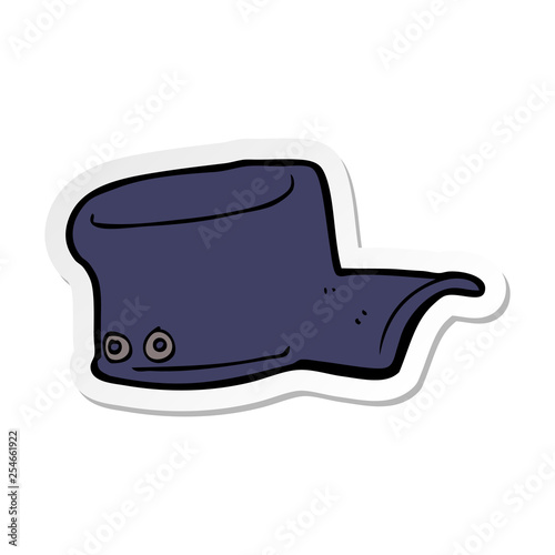 sticker of a cartoon uniform hat