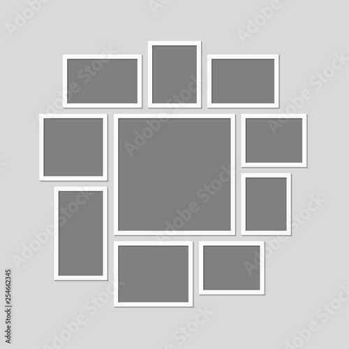 Collage ten frames, photos parts or picture.