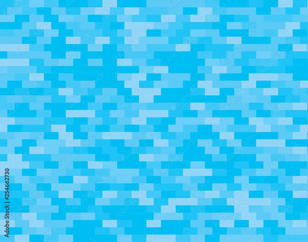 Blue random brikcs mosaic or tiles background.