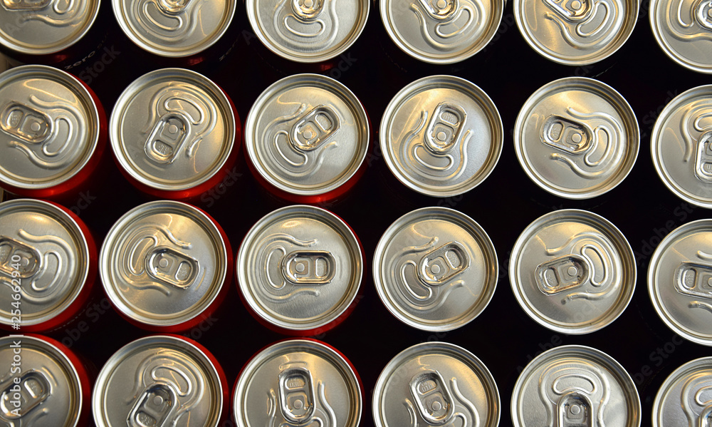 Closeup of a group of aluminium cans Closeup of a group of aluminium cans