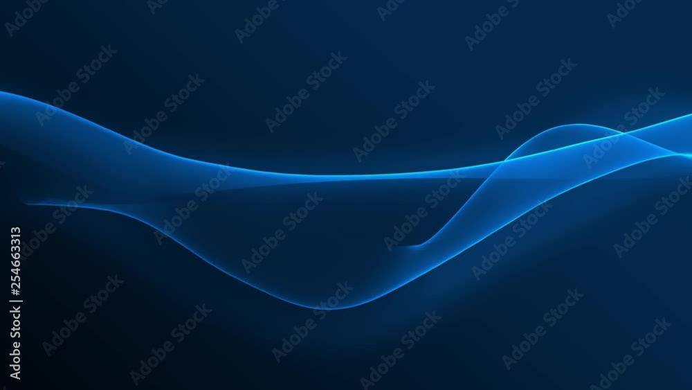 Looped animation. Abstract wavy background in dark blue color with smooth wave. Modern colorful wallpaper. 3d rendering.