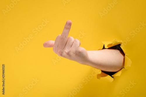 Photos Hand showing middle finger