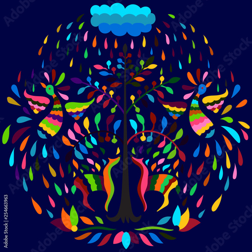 Otomi Style Rounded  Pattern