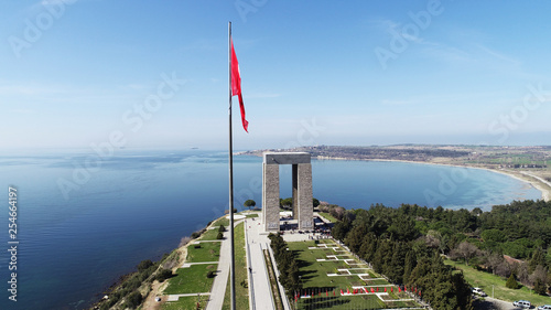 The Çanakkale Martyrs' Memorial is a commemoration to the service of Turkish soldiers who participated at the Battle of Gallipoli, during the First World War.