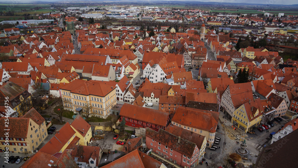 noerdlingen town centre view from above