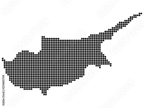 Map of Cyprus With Dots