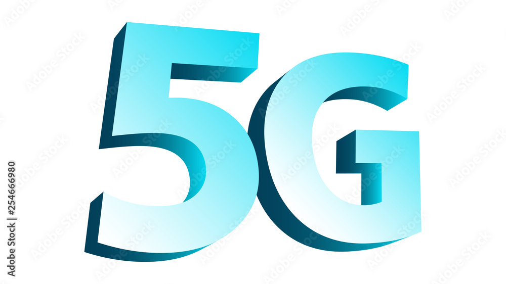 5g wireless technology 3d vector symbol conception 5g wireless technology 3d vector symbol conception