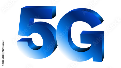 3d vector concept of 5G technology symbol
