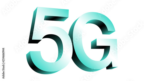 Vector 5G symbol on white background