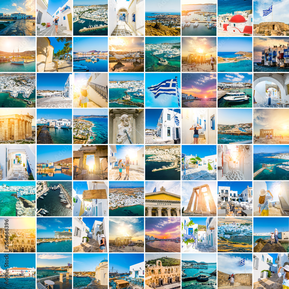 Collage of sights and scenes of Greece