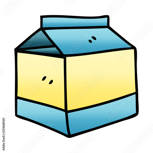 quirky gradient shaded cartoon quirky gradient shaded carton of juice