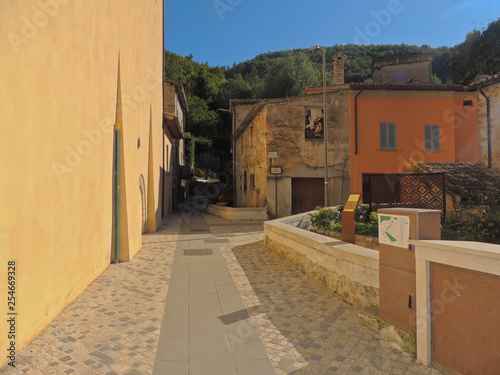Alley of the village of Rasiglia in Umbria, Italy.