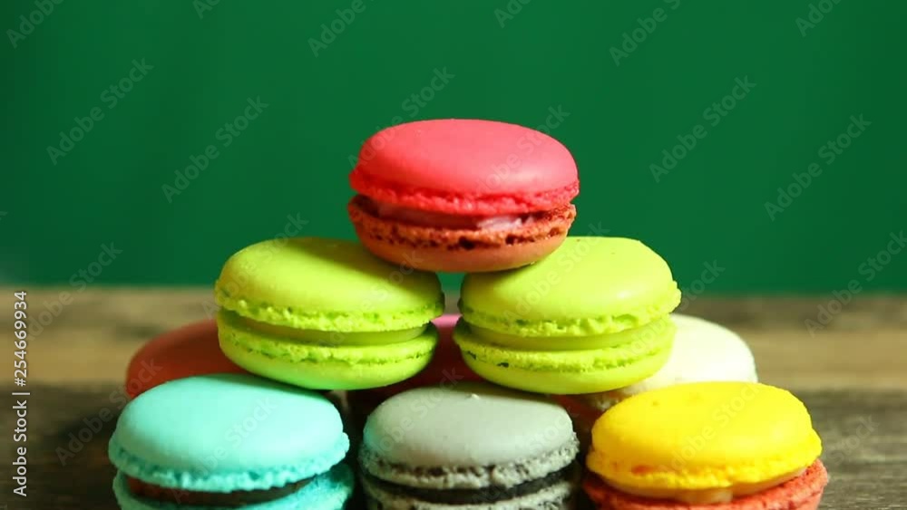Close up macarons in studio Chiangmai Thailand Close up macarons in studio Chiangmai Thailand