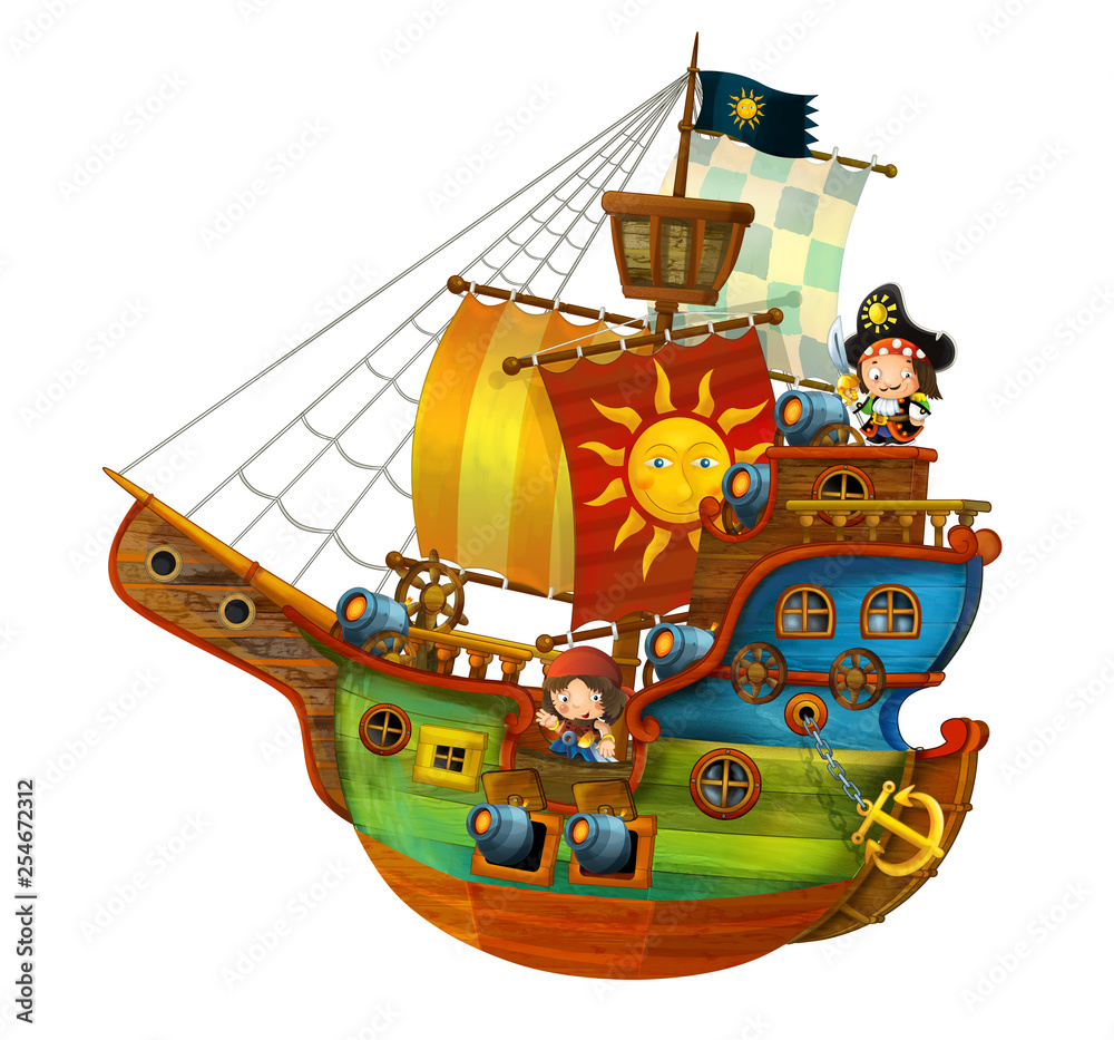 Cartoon Pirate Ship Stock Illustrations – 18,630 Cartoon Pirate