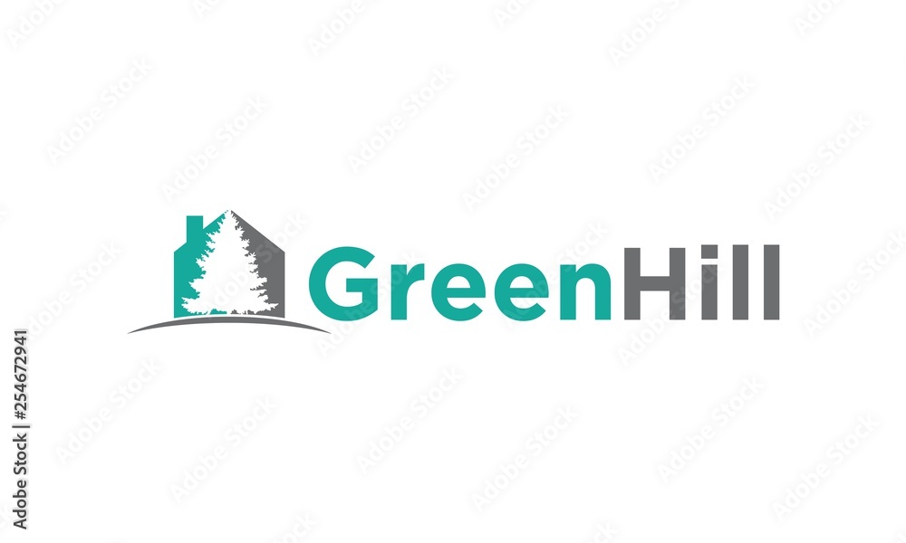 Naklejka premium Green Hill Logo