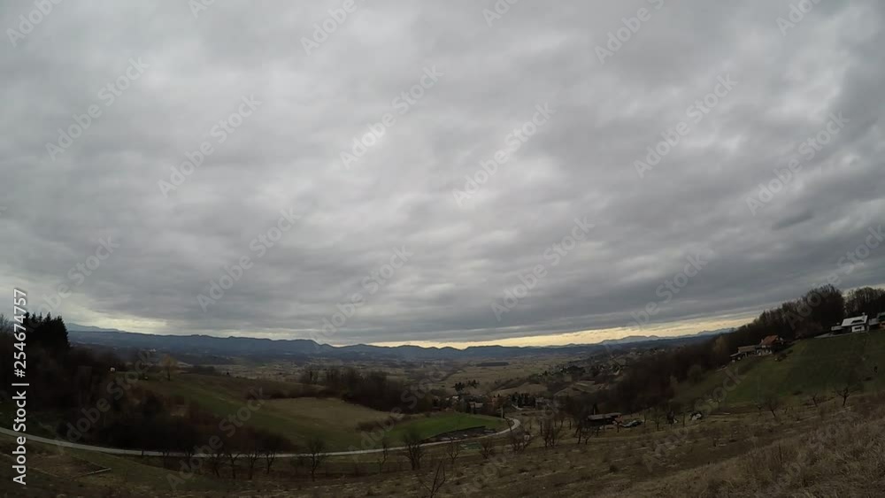 Time lapse clouds, morning, Croatia, wide angle Time lapse clouds, morning, Croatia, wide angle