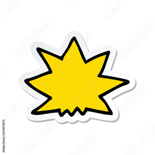 sticker of a cartoon explosion