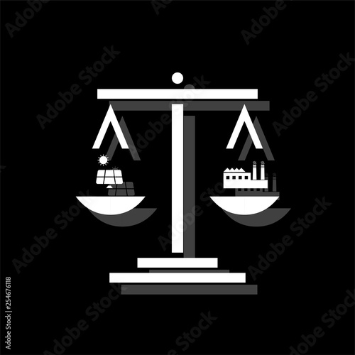 Eco concept icon flat