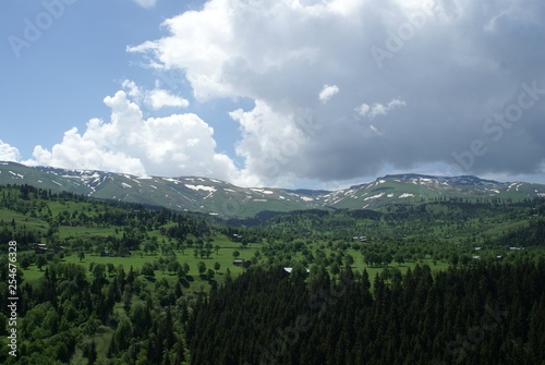 Scenic view of Ardanuc Highlands, Artvin Turkey