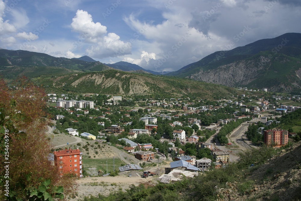 Fototapeta premium Scenic view of Ardanuc Highlands, Artvin Turkey