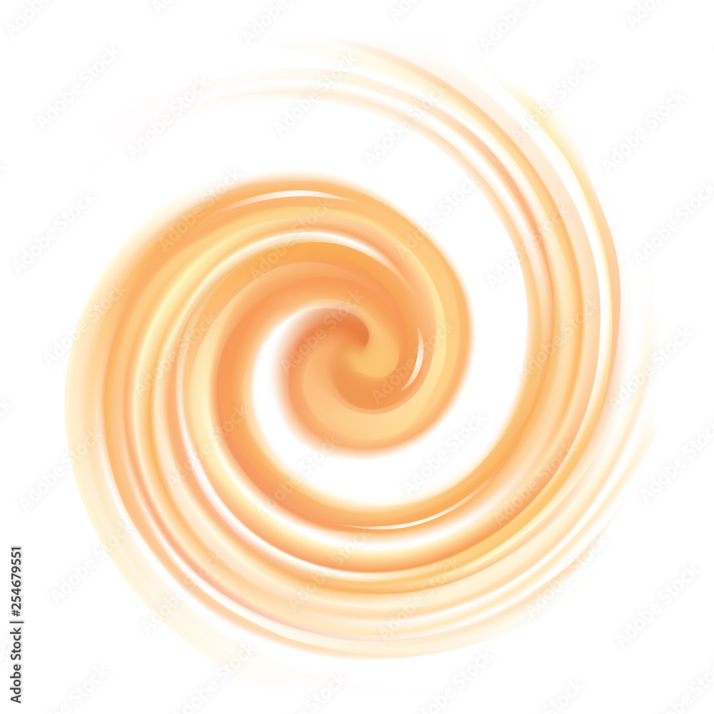 Vector light orange background of swirling texture