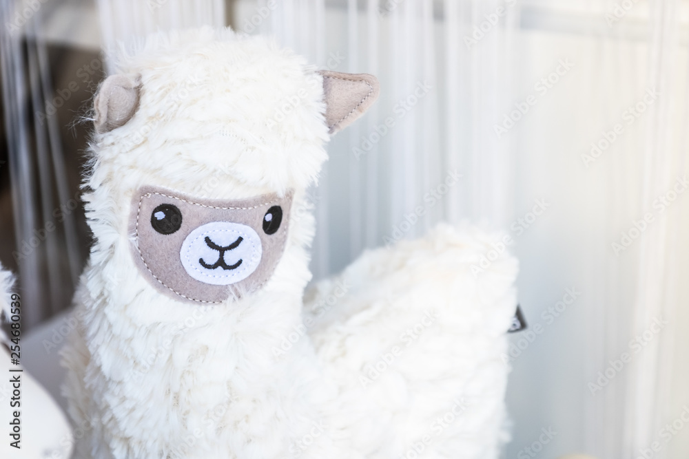 Doudou peluche lama blanc Doudou peluche lama blanc