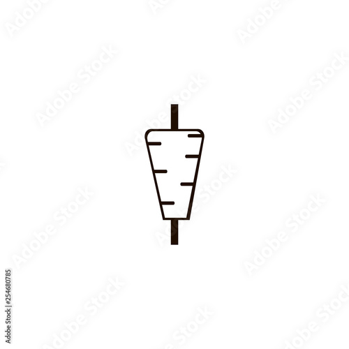 doner kabob icon. flat design