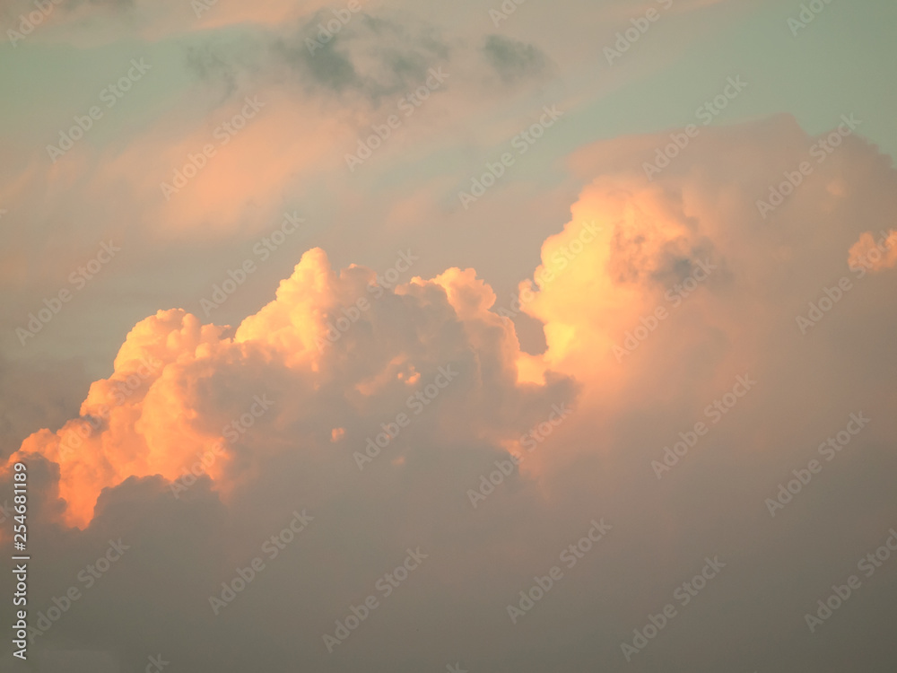 sunset clouds landscape. Cyprus