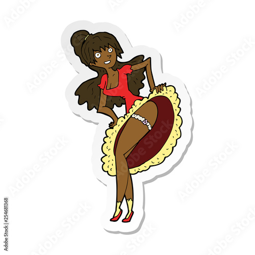 sticker of a cartoon flamenco dancer