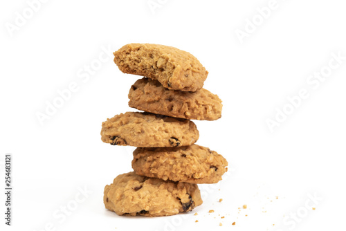 Cookie on isolated white background