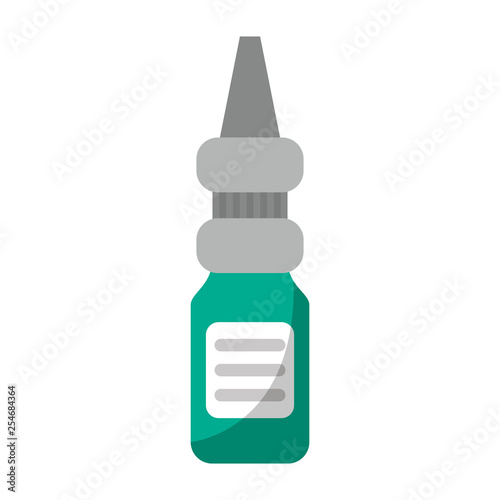 Medical dropper bottle isolated