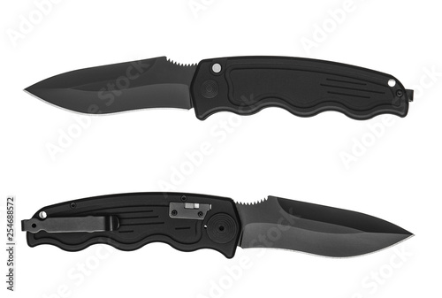 penknife folding knife isolated on white.