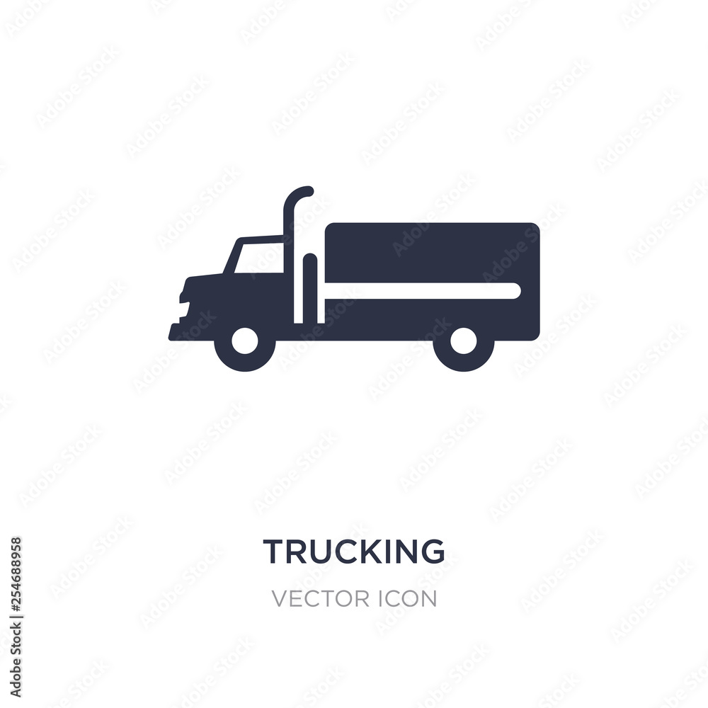 trucking icon on white background. Simple element illustration from Transport concept.