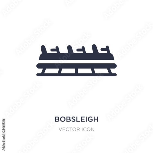 bobsleigh icon on white background. Simple element illustration from Transport concept.