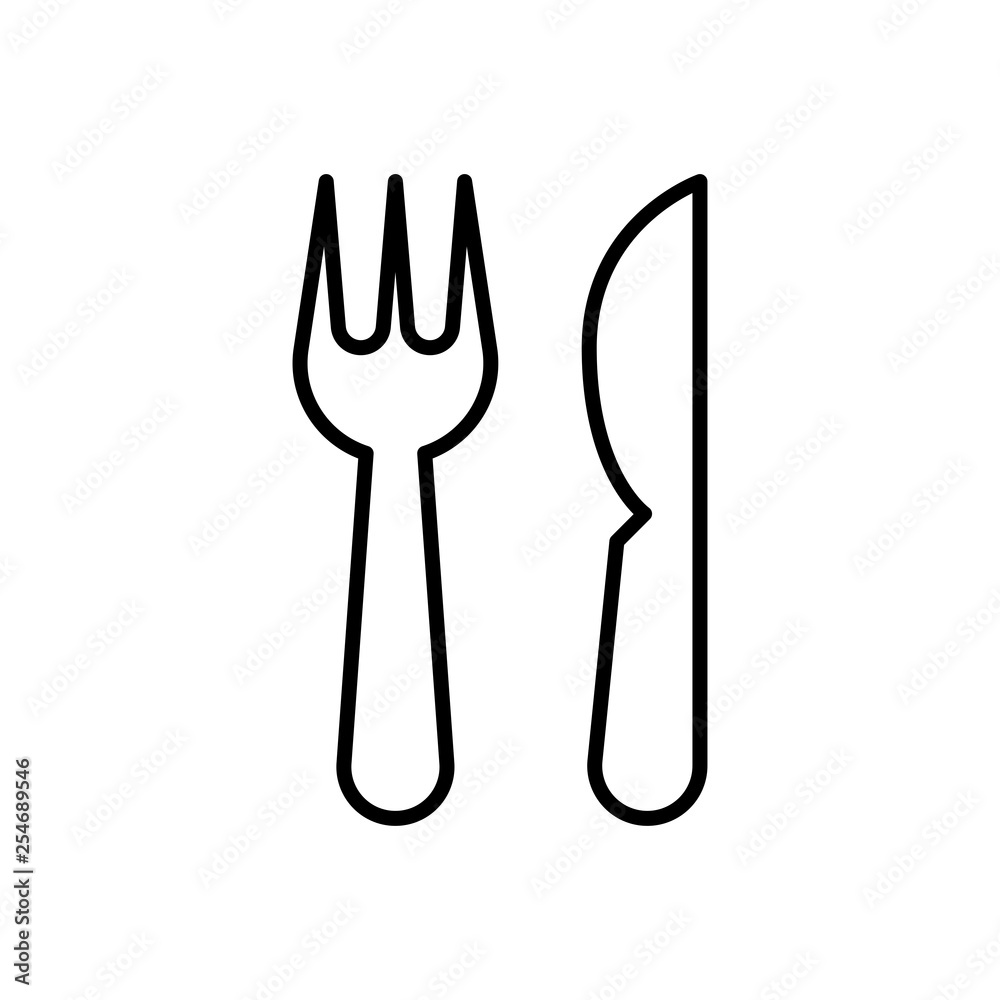 Knife and fork icon. Cutlery sign. Restaurant symbol Knife and fork icon. Cutlery sign. Restaurant symbol