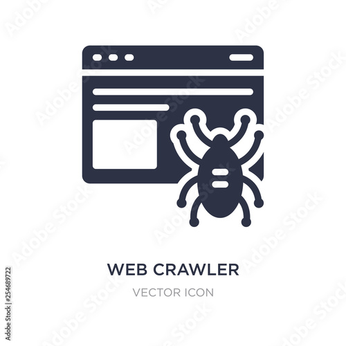web crawler icon on white background. Simple element illustration from Ui concept.