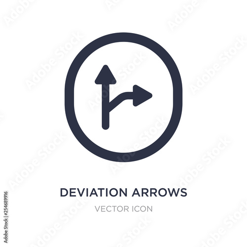 deviation arrows icon on white background. Simple element illustration from UI concept.