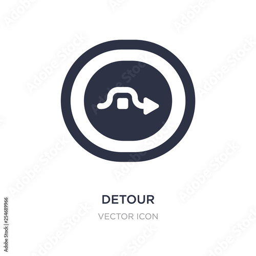 detour icon on white background. Simple element illustration from UI concept.