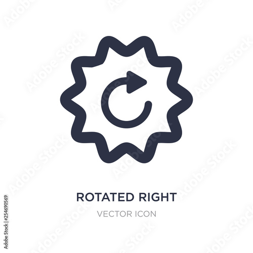 rotated right arrow icon on white background. Simple element illustration from UI concept.