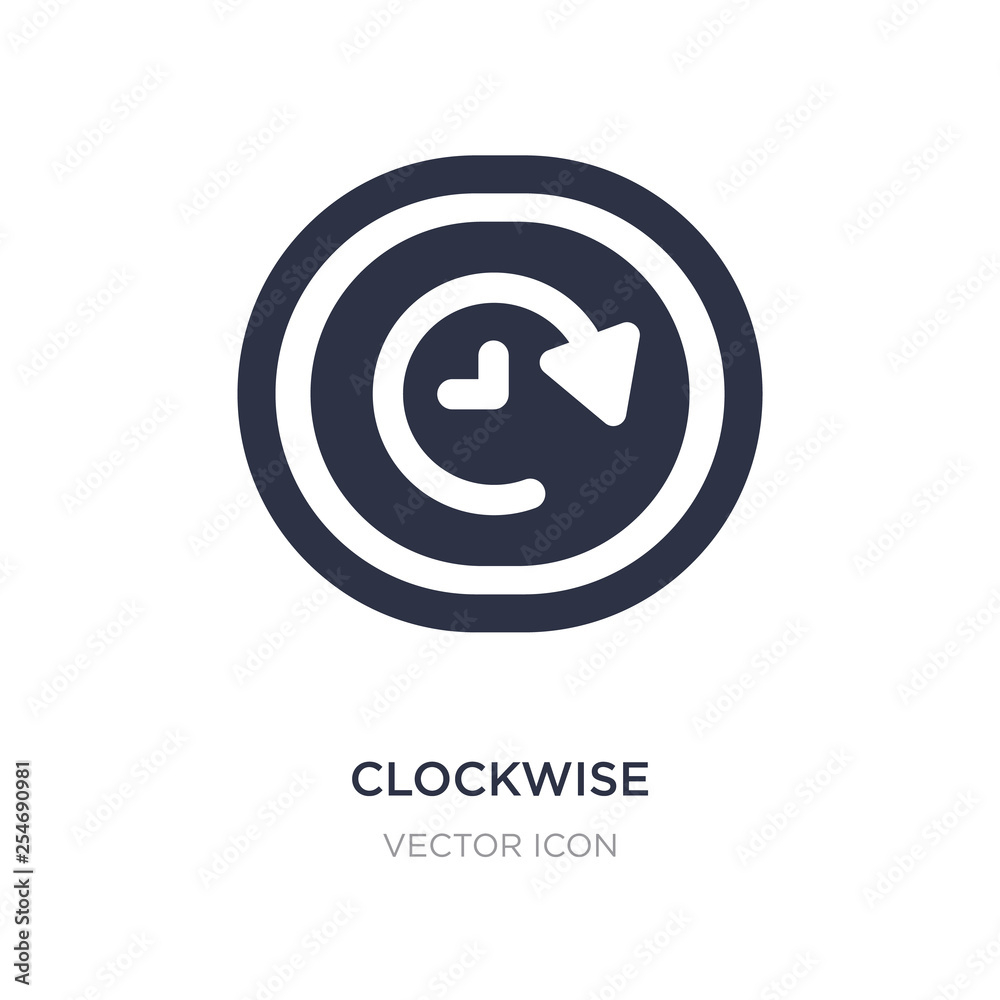 clockwise angled arrows icon on white background. Simple element illustration from UI concept. clockwise angled arrows icon on white background. Simple element illustration from UI concept.