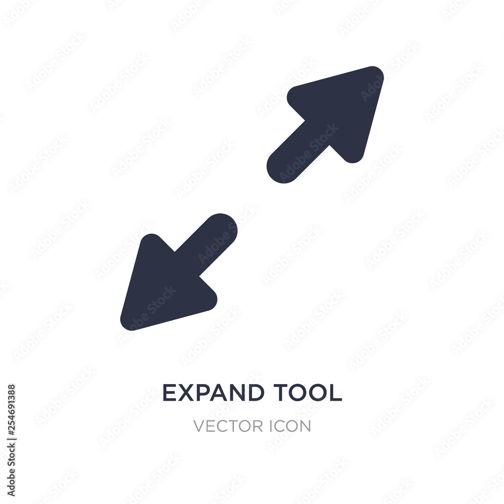 expand tool icon on white background. Simple element illustration from ...