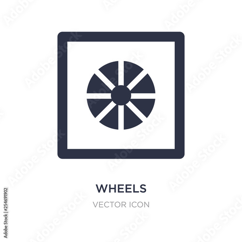 wheels icon on white background. Simple element illustration from UI concept.